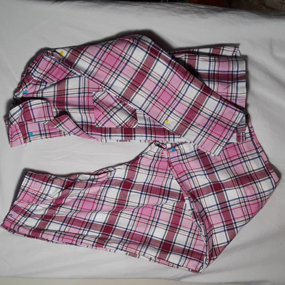 Sonoma Pink Plaid Womens Pajama Set